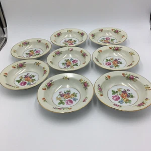  Set of 8 Berry Dessert Bowls Rose China 945-1952 Made in Occupied Japan 5 3/4"  - Picture 1 of 9