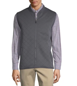 Men's Haggar Quilted Vest Color: Grey, Size: Small, MSRP $55  () - Picture 1 of 1
