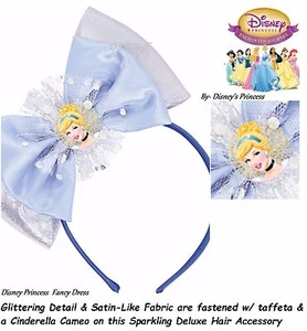 Disney Princess Cinderella Fancy Dress Deluxe Party costume cameo Bow Headband - Picture 1 of 2