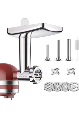 GVODE Stainless Steel Meat Grinder Attachment for KitchenAid Stand Mixers