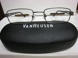 VAN HEUSEN EYEGLASS FRAMES Style  S328 GUNMETAL  53-20-140  With Generic Case - Picture 1 of 3