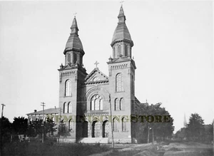 Fort Wayne IN "St. Paul's German Catholic " in 1889 Reprint Vintage Photography  - Picture 1 of 1