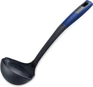 Everyday Soup Ladle for Left & Right Handed Users Soft-touch Dark Blue & Grey - Picture 1 of 7