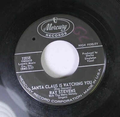 Christmas 45 Ray Stevens - Loved And Lost / Santa Claus Is Watching You On Mercu - Image 1 of 2