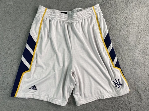 Adidas Shorts Mens Large New York Yankees Team Performance Mesh Logo Baseball Cover