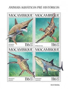 Prehistoric Aquatic Animals Stamps Mozambique 2019 MNH Ichtyosaurus 4v - Picture 1 of 1