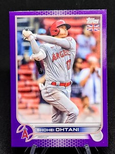 2022 Topps UK Edition Shohei Ohtani purple parallel 45/50 MVP