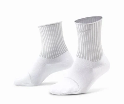 Nike One Dri-Fit Calcetín Tobillo Ligero Blanco Plata Acanalado Hombres 8-9.5 Wmn 9.5-11 Foto 1 de 4