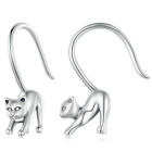 Ohrhänger Katze 925 Silber 3D Nickelfrei Kater Ohrringe Haustier Geschenk Liebe