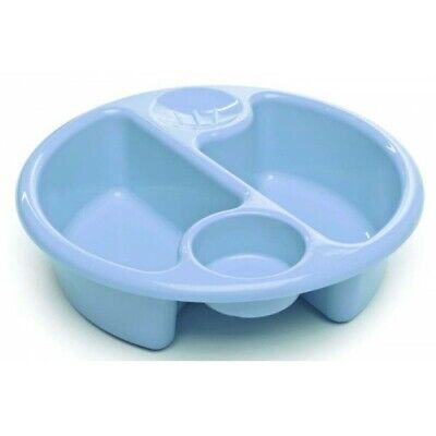The Neat Nursery Co. Circular Top N Tail Baby Bathtime Wash Bowl Blue • 8.75£