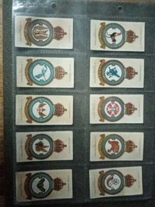 RAF Badges - 10 Cigarette cards - John Player & Sons 1937 - Picture 1 of 2