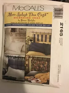 McCall's #2165 -MORE SPLASH THAN CASH FABRIC HEADBOARD PATTERN - Picture 1 of 2