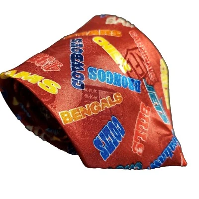 Corbata Roja Equipos NFL 57x4" Hecha en EE. UU. Equipo NFL Marca Corbata  Foto 1 de 4