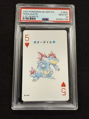 Pokemon Feraligatr 5 of Hearts #160C de Silver Lugia Poker Deck ¡en un PSA 10! Foto 1 de 2