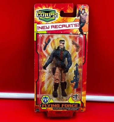 Figura de acción Lanard 2011 nueva sin usar, en caja The Corps nuevos reclutas Flying Force Foto 1 de 2