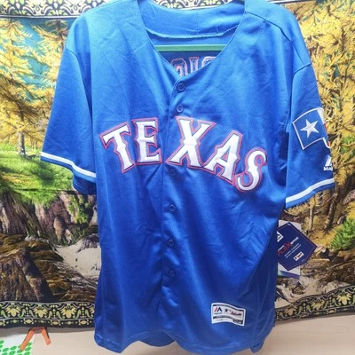 Camiseta masculina azul Alt Throwback Ivan Rodriguez 1984 Texas Rangers Flexbase nova com etiquetas P:44 - Imagem 1 de 4