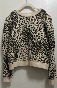 Zara Animal Print Crew Neck Long Sleeves Pullover Sweatshirt Girls Sz 13-14 - Picture 1 of 5