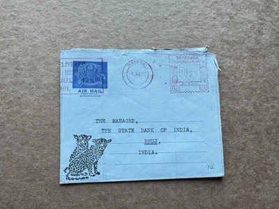 Kenya 1968 Meter Aerogram to India(14) +Universal Tanzania-Kenya U#114 +Cheetah - Image 1 of 2
