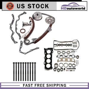Timing Chain Kit Head Gasket Bolts For 03-08 Toyota Matrix 1.8L - Picture 1 of 15