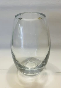 Vintage Glass Flower Vase Hand Blown Thick Walled 24cm - Picture 1 of 4
