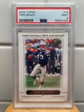 2005 Topps 50th Anniversary Tom Brady Card #10 PSA 9 Mint Patriots NFL!