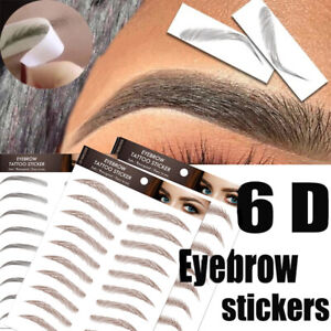 6D Hair-Like Eyebrows Tattoo Sticker False Waterproof Long Last Make A