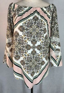 Womens Asymmetric Shirt Size XS Charlotte Russe Round Neck Top, Flower Patterns - Picture 1 of 9