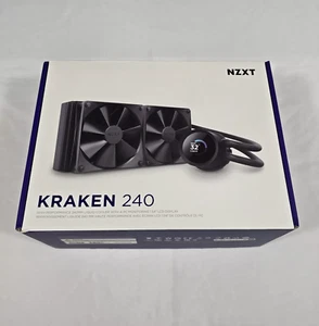 NZXT Kraken 240mm Radiator CPU Liquid Cooler (1 x 120mm F Fans) with 1.54" LCD - Picture 1 of 9
