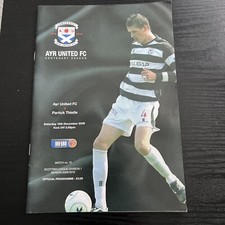 AYR UNITED FC V PARTICK THISTLE FC 19/12/2009 SCOTTISH  LEAGUE 1 PROGRAM