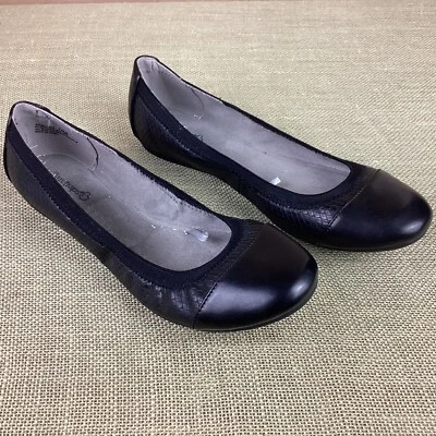 Baretraps Negro Imitación Cuero Ballets Zapatos Planos Sin Cordones Cómodos Para Mujer Talla 10” Foto 1 de 4