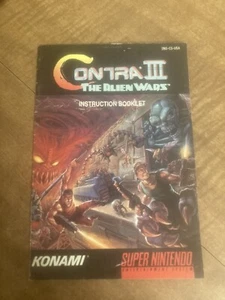 Contra III 3: The Alien Wars (Super Nintendo SNES, 1992) Manual Only - Picture 1 of 2