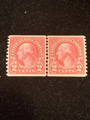 US Stamp # 599. 2 Cent MNH. Great Color !!! VF/XF !!! Line Pair !!! - Image 1 of 3
