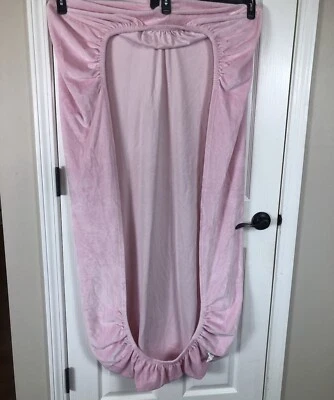 Pottery Barn Baby Kids Luxe Chamois Crib Fitted Sheet Light Pink Minky Plush - Image 1 of 4