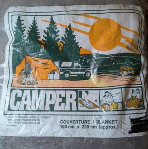 Classic Camper Blanket – GRAY – NOS – 59" x 86” – SEALED – Made in Canada - Bild 1 von 8