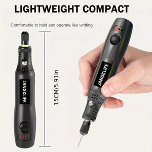 Kit strumenti rotanti senza fili USB penna per incisione lavorazione del legno fai da te per gioielli metallo vetro - Foto 1 di 16