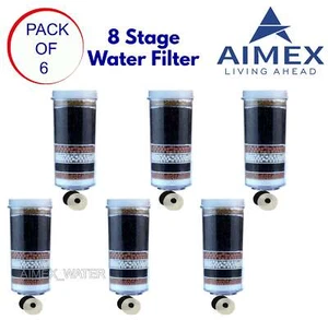 Aimex 8 Stage Premium Water Filter Ceramic Stone Mineral BPA FREE Pack of 6 - Picture 1 of 7