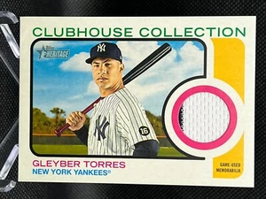 GLEYBER TORRES 2022 Topps Heritage #CC-GT Clubhouse Collection Patch Game-Worn - Picture 1 of 2