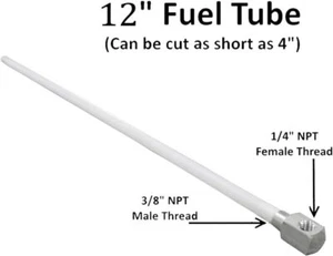 Boat Marine Fuel Tank Pick-Up 12" - 1/4" NPT Aluminum Fitting, 3/8" ID Tube - Picture 1 of 5