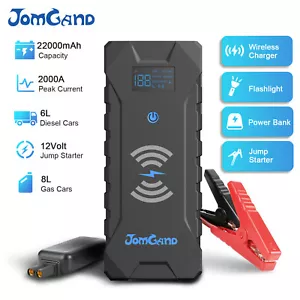 Arrancador coche 22000mAh 2000A Jump Starter cargador Booster QI Powerbank - Imagen 1 de 10