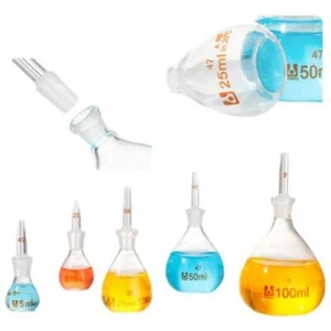 Lab Supply: Transparent Pycnometer Bottle Specific Gravity 5ml-250ml Glassware - Picture 1 of 7