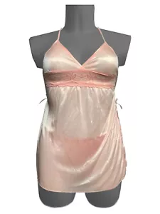 Camisón de noche para mujer SeXy para mañana satén abrigo encaje albaricoques S/M - Imagen 1 de 2