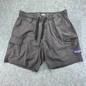 CSG Champs Athletic Cargo Shorts Mens XL Black Drawstring Elastic Waist Stretch - Picture 1 of 10