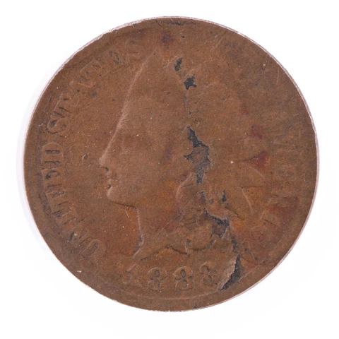 ERROR 1883 Indian Head ANACS Good 4 Obverse Lamination Certified 1c Cover