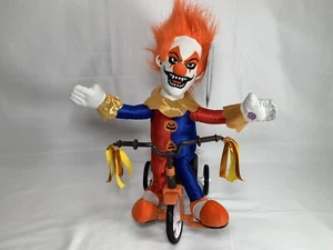 Gemmy Animated Tricycle Clown Creepy Halloween Prop Rolls around and makes Noise - Picture 1 of 6