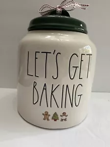 Rae Dunn Let’s Get Baking Christmas Canister With Lid Artisan Collection New - Picture 1 of 16