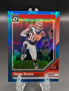 2024 Donruss Optic CHASE BROWN Light Blue Holo 255/299 #41 Bengals - Picture 1 of 3