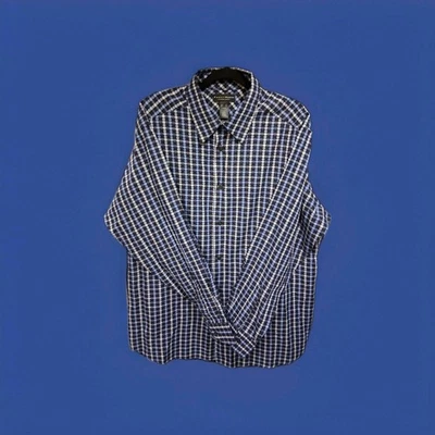 Crazy Horse Men's 2XL Multicolor Blue Button Up Long Sleeve Shirt 100% Cotton  - Image 1 of 3