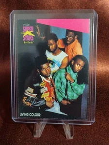 New Living Colour 1991 ProSet Super Stars MusiCards #202 Raw BCW Top Loader Pop - Picture 1 of 2