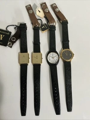 Vintage Valentino Roberto Swiss Quartz Mens Watches Lot Of 4 New Read - Image 1 of 4