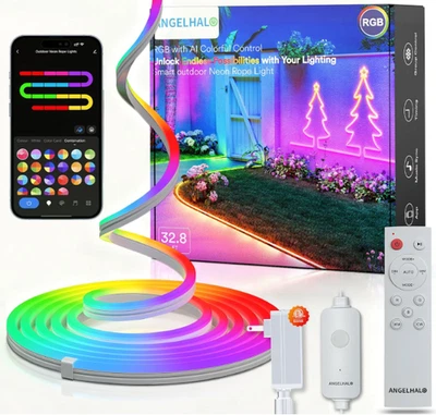 Outdoor Neon Rope Lights, 32.8ft Smart Neon Lights IP65 Waterproof - Image 1 of 4